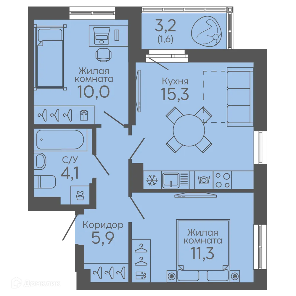 Фото квартиры в ЖК Новокольцовский