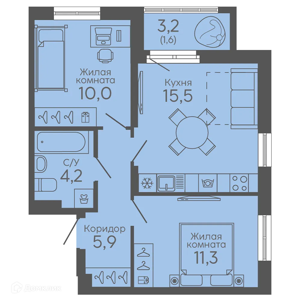 Фото квартиры в ЖК Новокольцовский