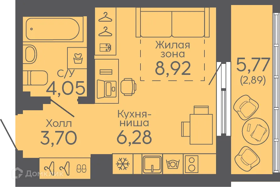 Фото квартиры в ЖК Новокольцовский