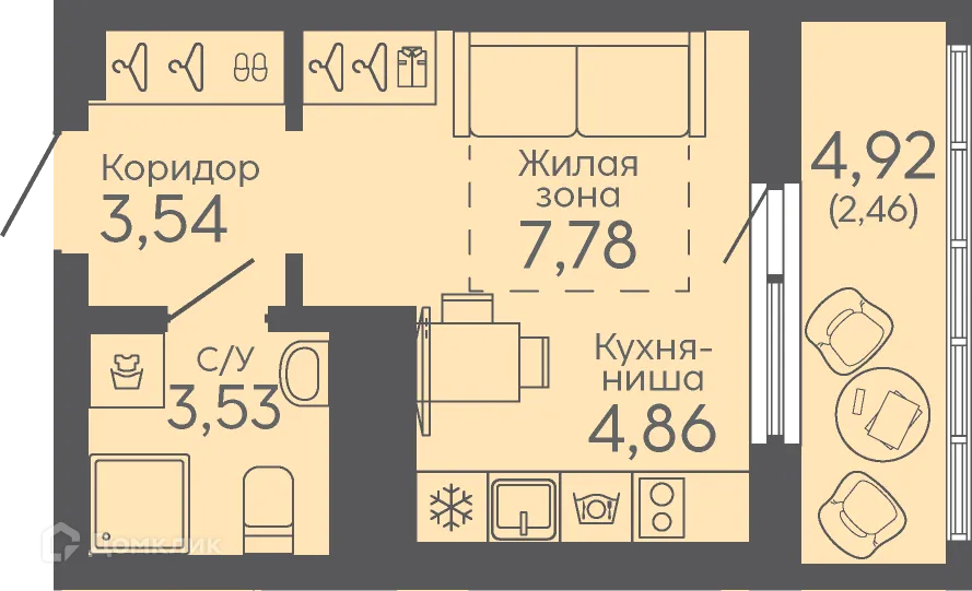 Фото квартиры в ЖК Новокольцовский