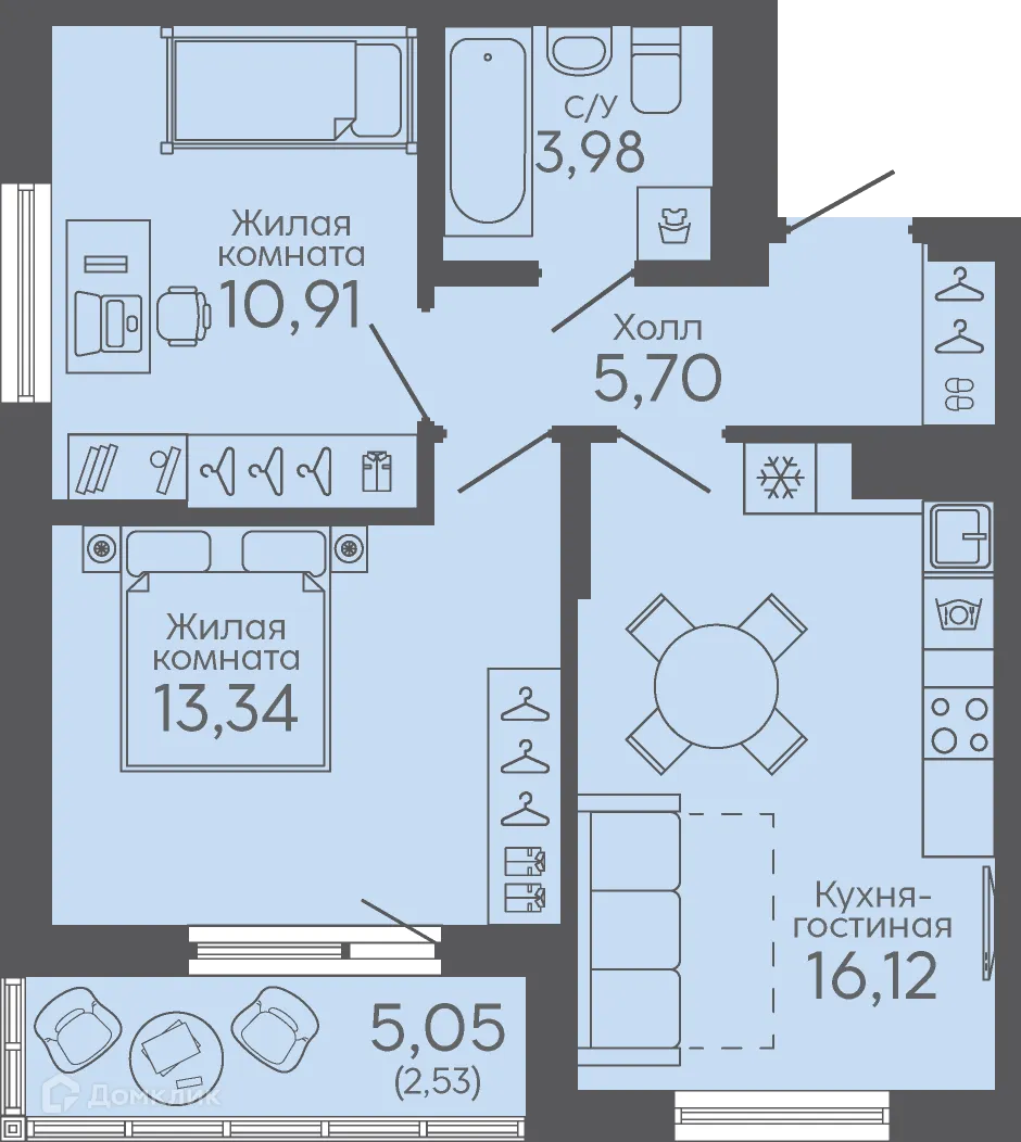 Фото квартиры в ЖК Новокольцовский
