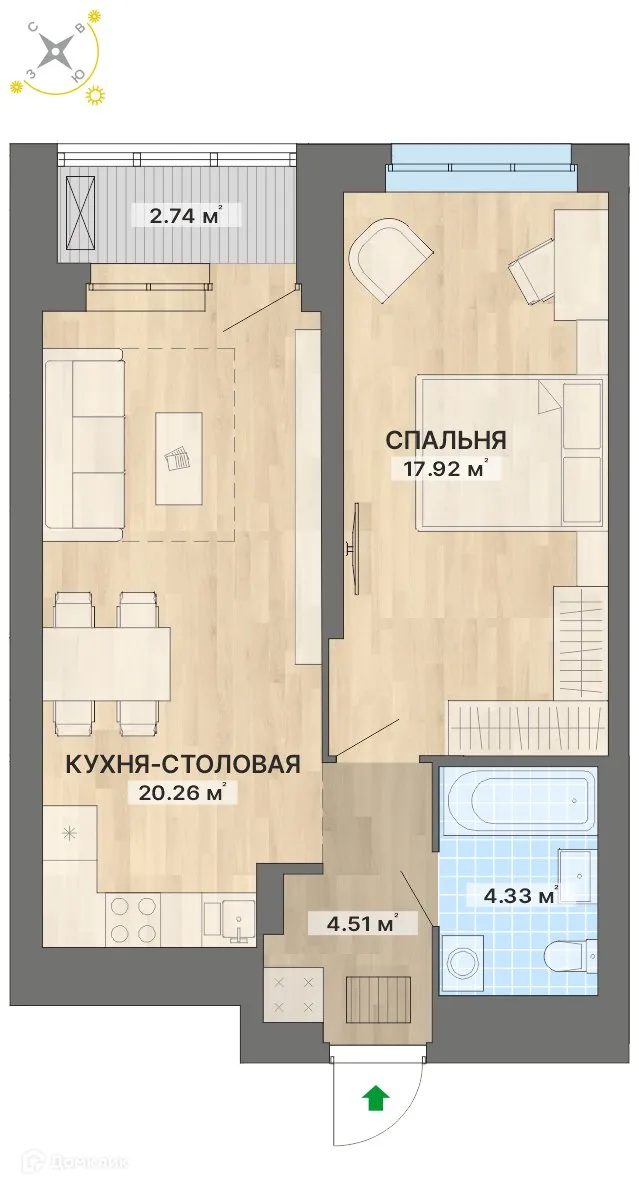 Фото квартиры в ЖК Речной квартал