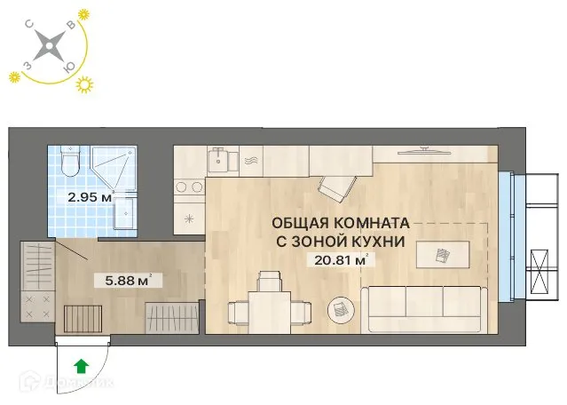 Фото квартиры в ЖК Речной квартал