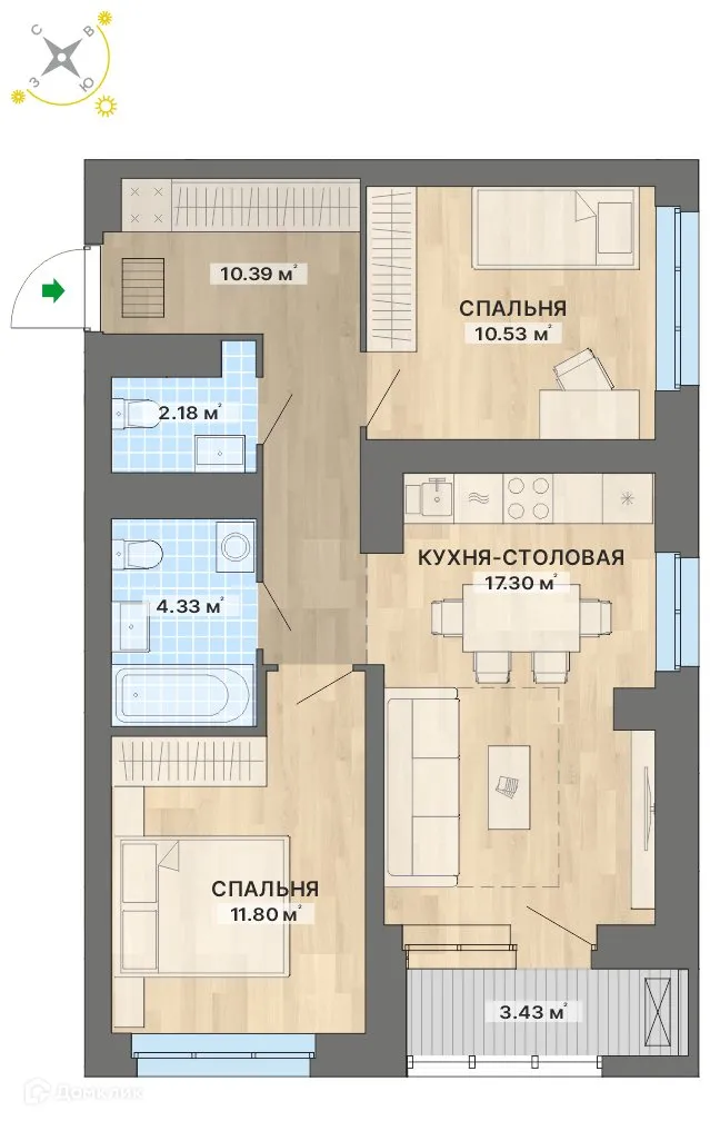 Фото квартиры в ЖК Речной квартал