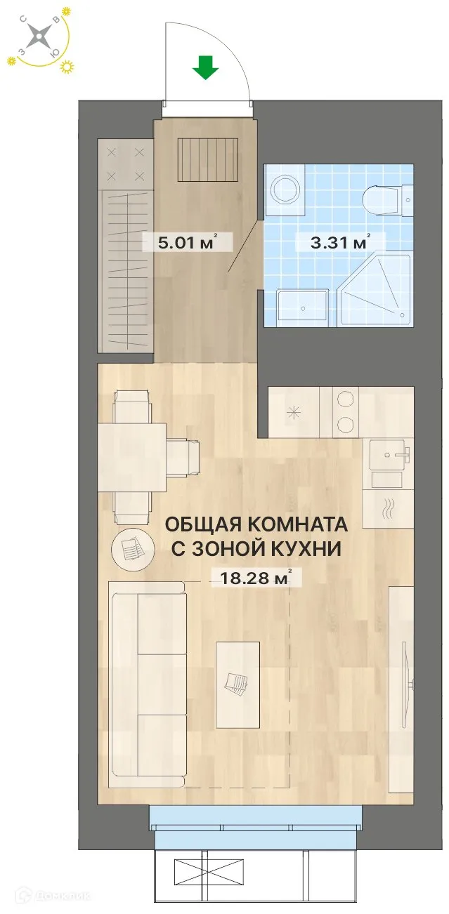 Фото квартиры в ЖК Речной квартал