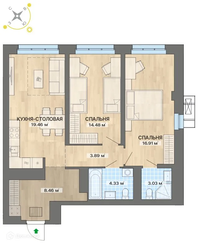 Фото квартиры в ЖК Речной квартал