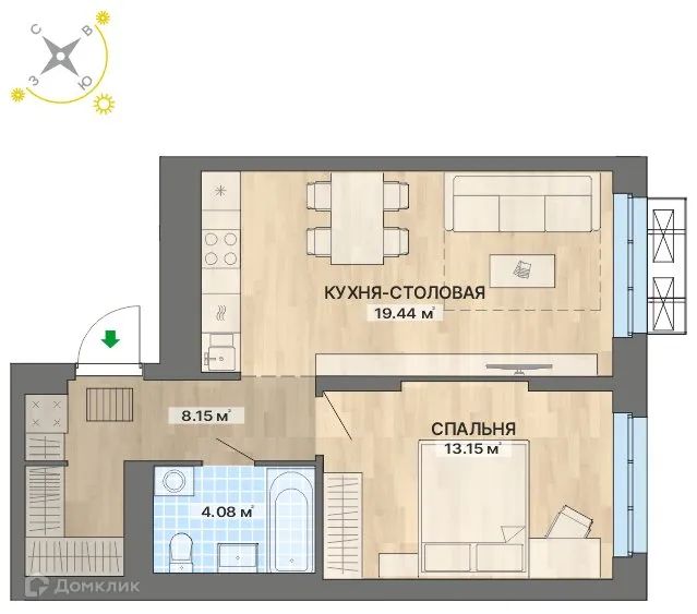 Фото квартиры в ЖК Речной квартал