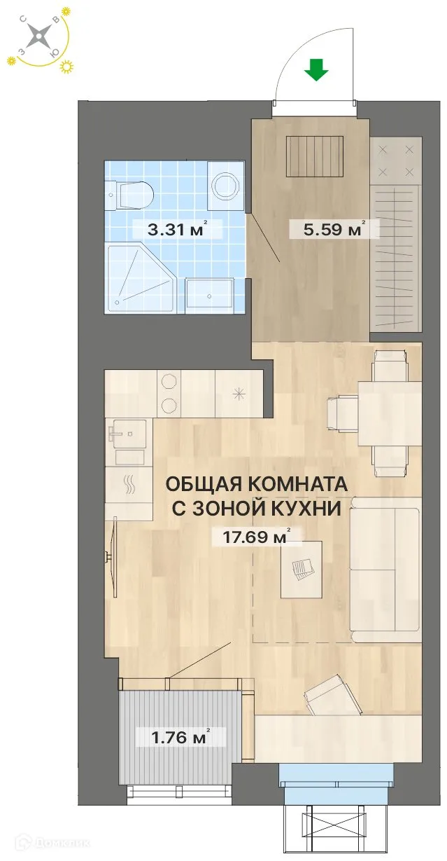 Фото квартиры в ЖК Речной квартал