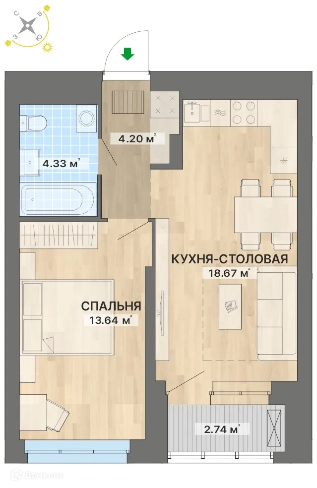 Фото квартиры в ЖК Речной квартал