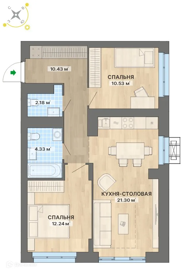 Фото квартиры в ЖК Речной квартал