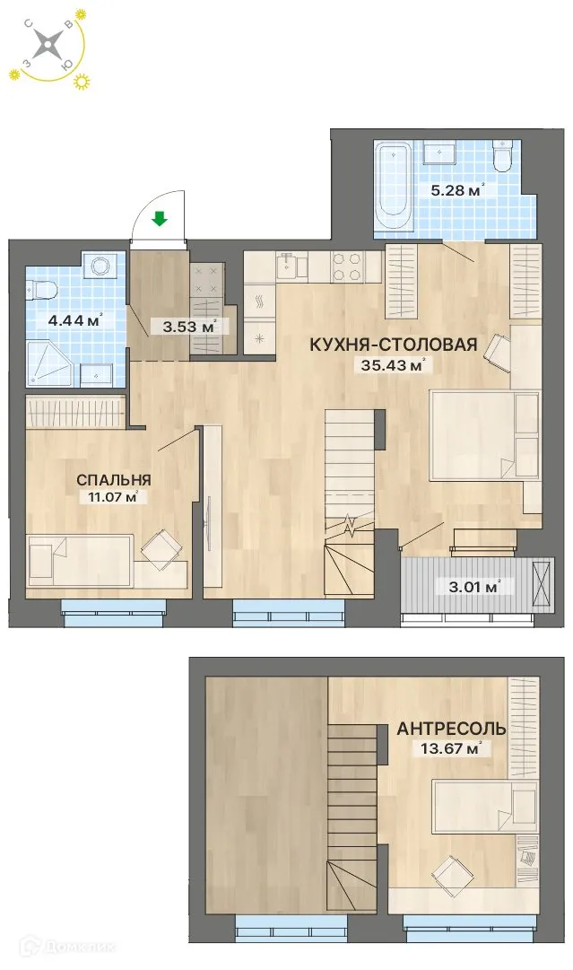 Фото квартиры в ЖК Речной квартал