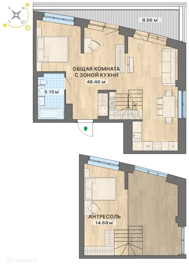 Фото квартиры в ЖК Речной квартал