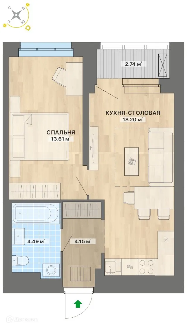 Фото квартиры в ЖК Речной квартал