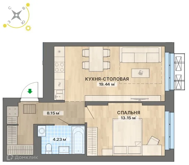 Фото квартиры в ЖК Речной квартал