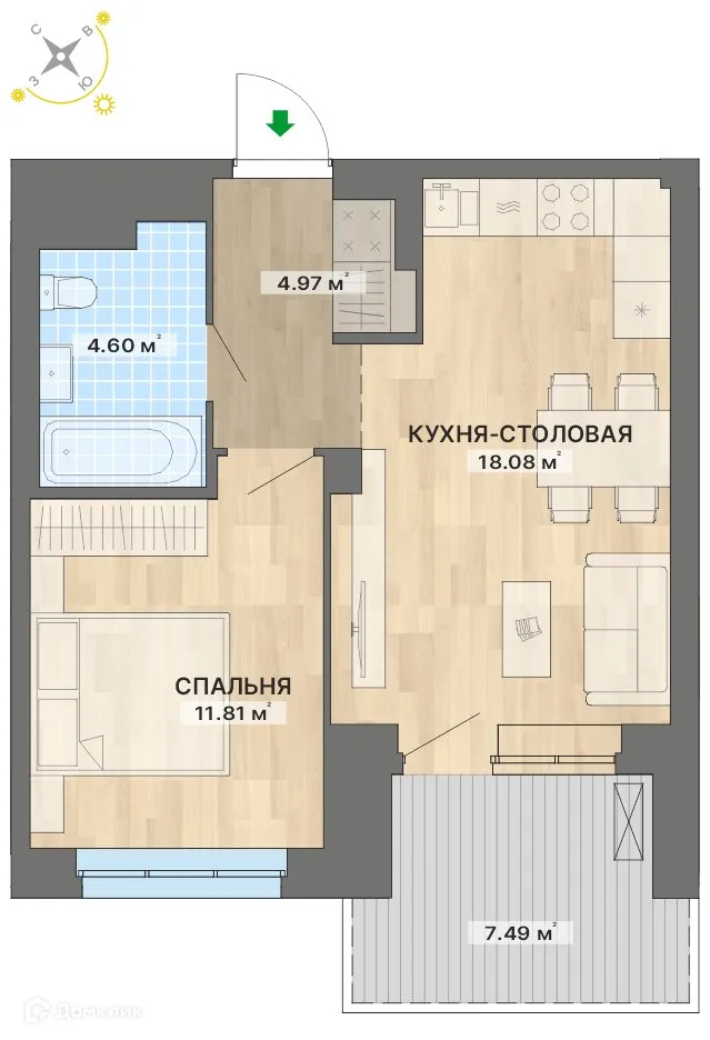 Фото квартиры в ЖК Речной квартал