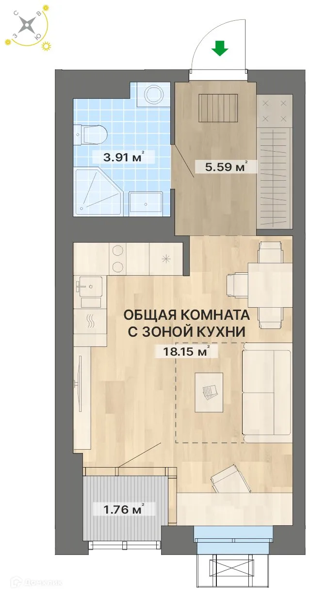 Фото квартиры в ЖК Речной квартал