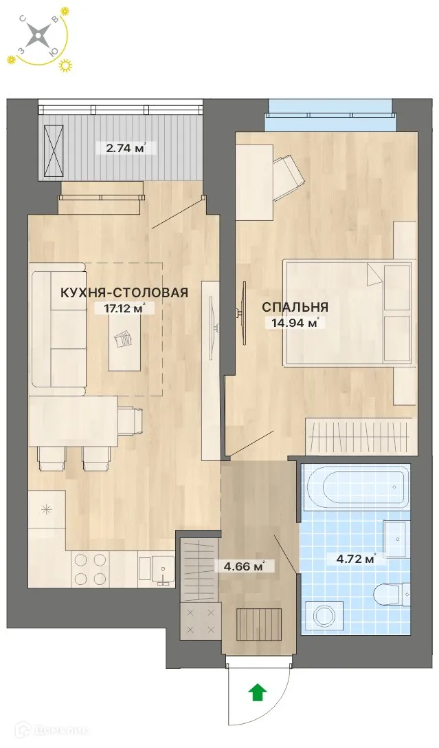 Фото квартиры в ЖК Речной квартал