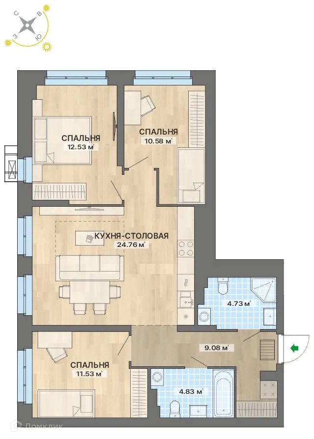 Фото квартиры в ЖК Речной квартал