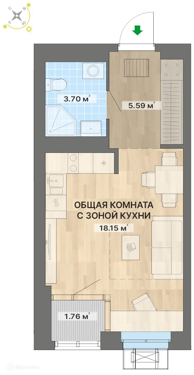 Фото квартиры в ЖК Речной квартал