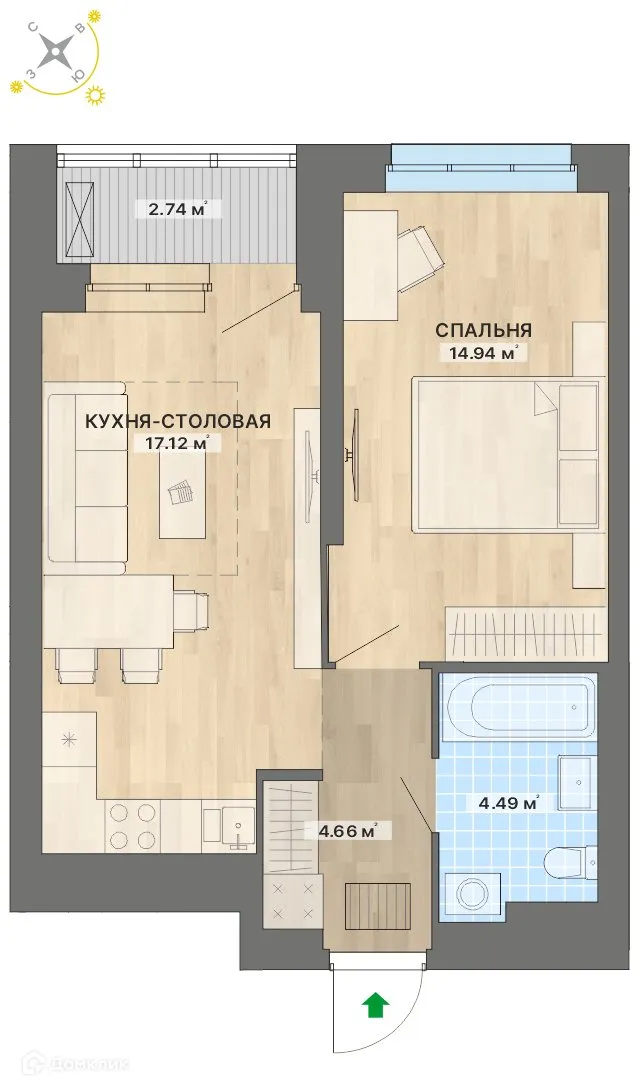 Фото квартиры в ЖК Речной квартал