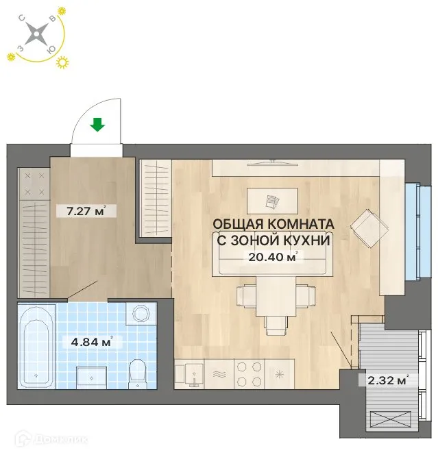 Фото квартиры в ЖК Речной квартал