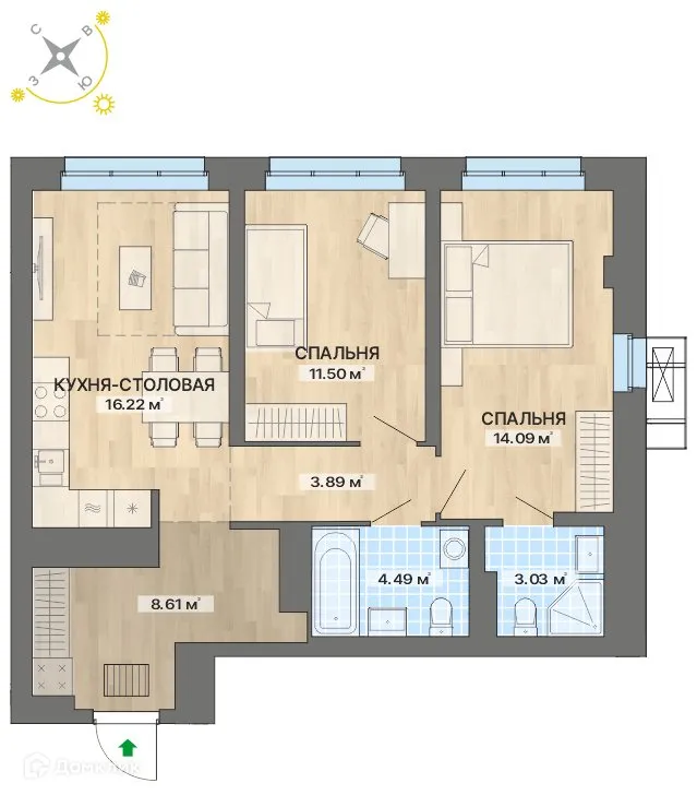 Фото квартиры в ЖК Речной квартал