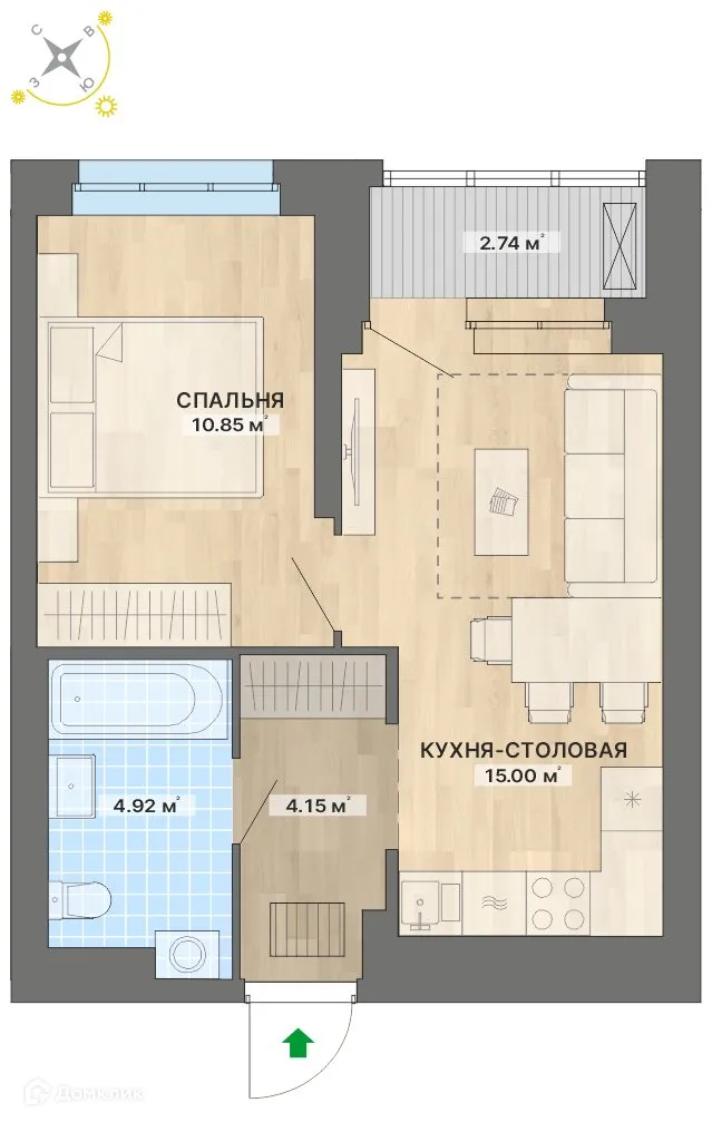 Фото квартиры в ЖК Речной квартал