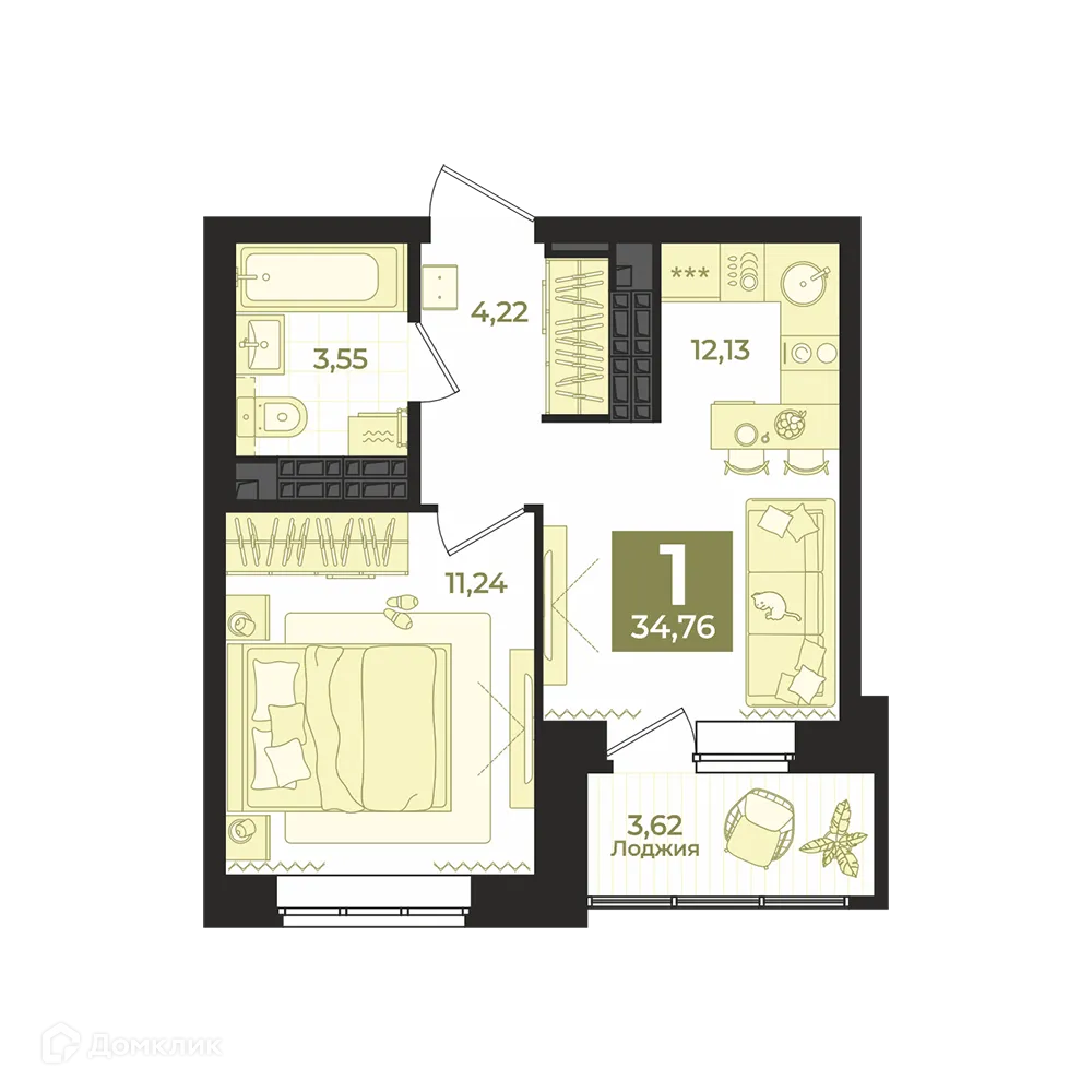 Фото квартиры в ЖК СКМ Ривер