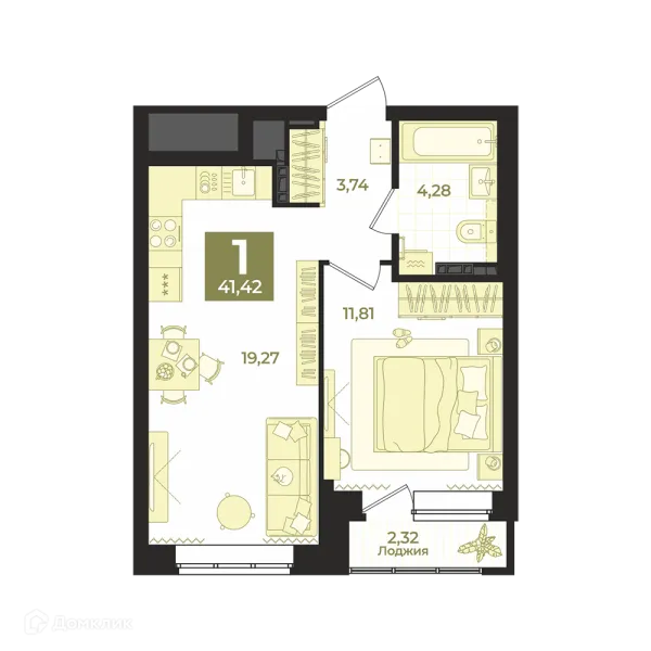 1 комн. квартиры в Екатеринбурге новостройки