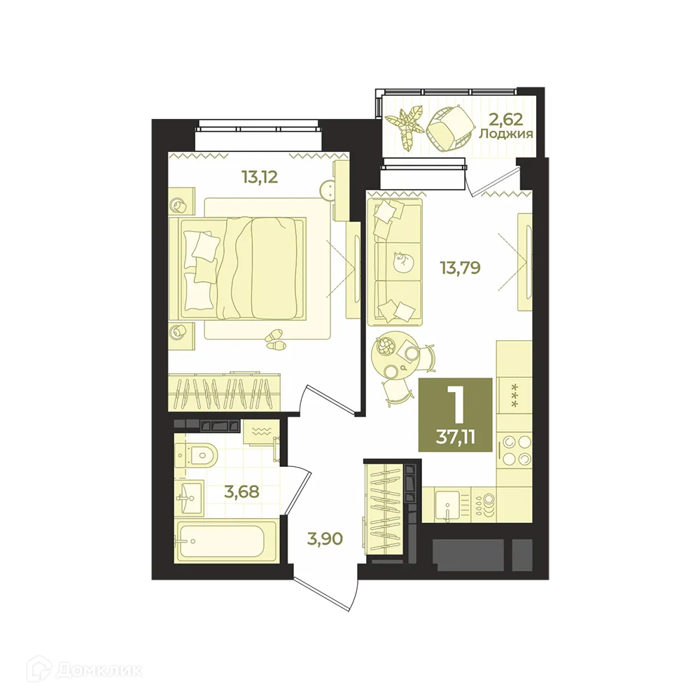 Фото квартиры в ЖК СКМ Ривер