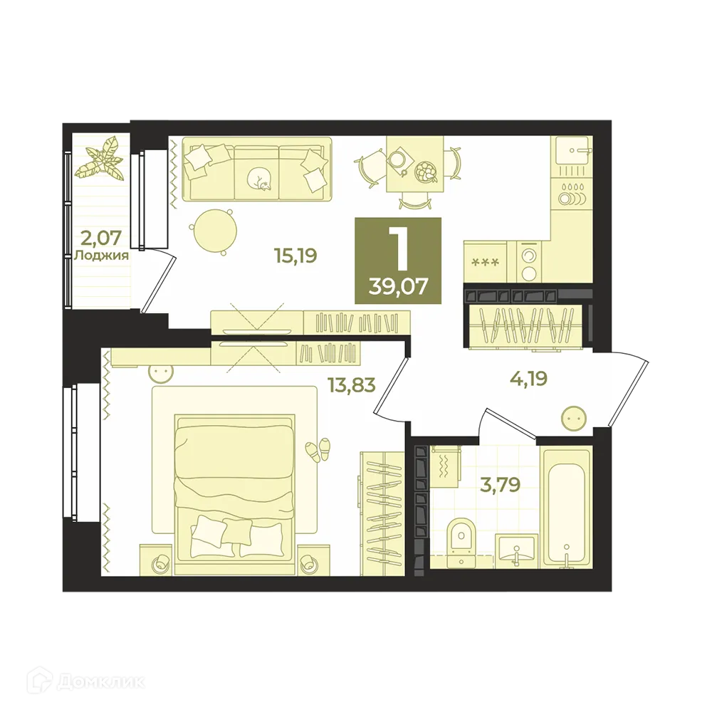 Фото квартиры в ЖК СКМ Ривер