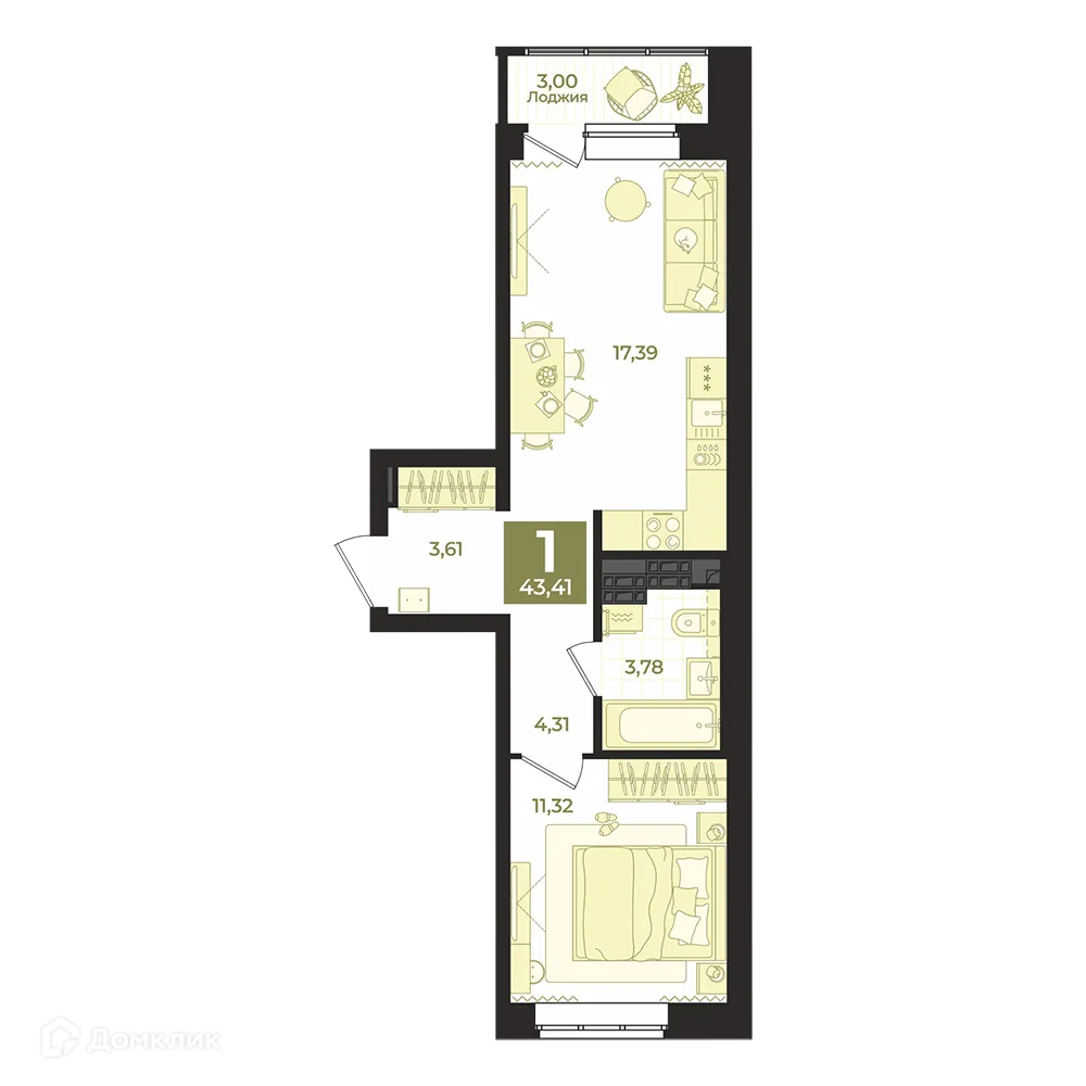 Фото квартиры в ЖК СКМ Ривер