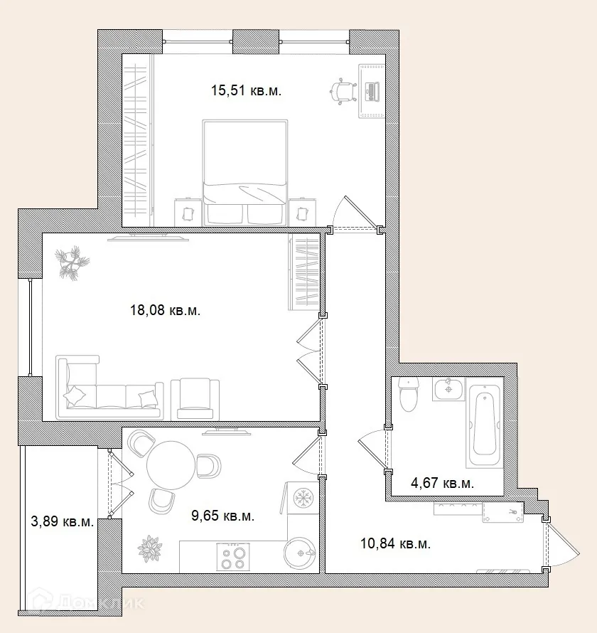 Фото квартиры в ЖК "Березка"