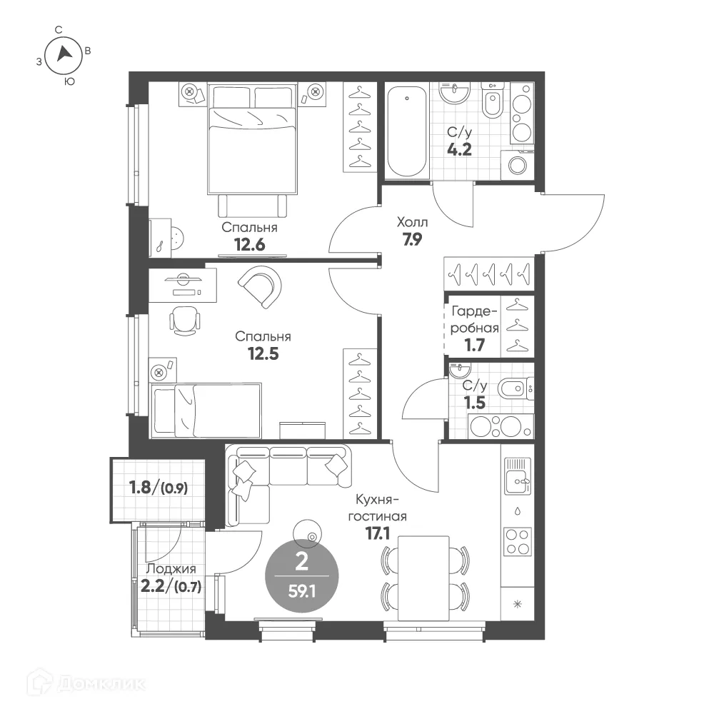 Фото квартиры в ЖК Зеленая река