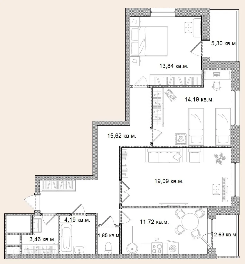 Фото квартиры в ЖК "Березка"