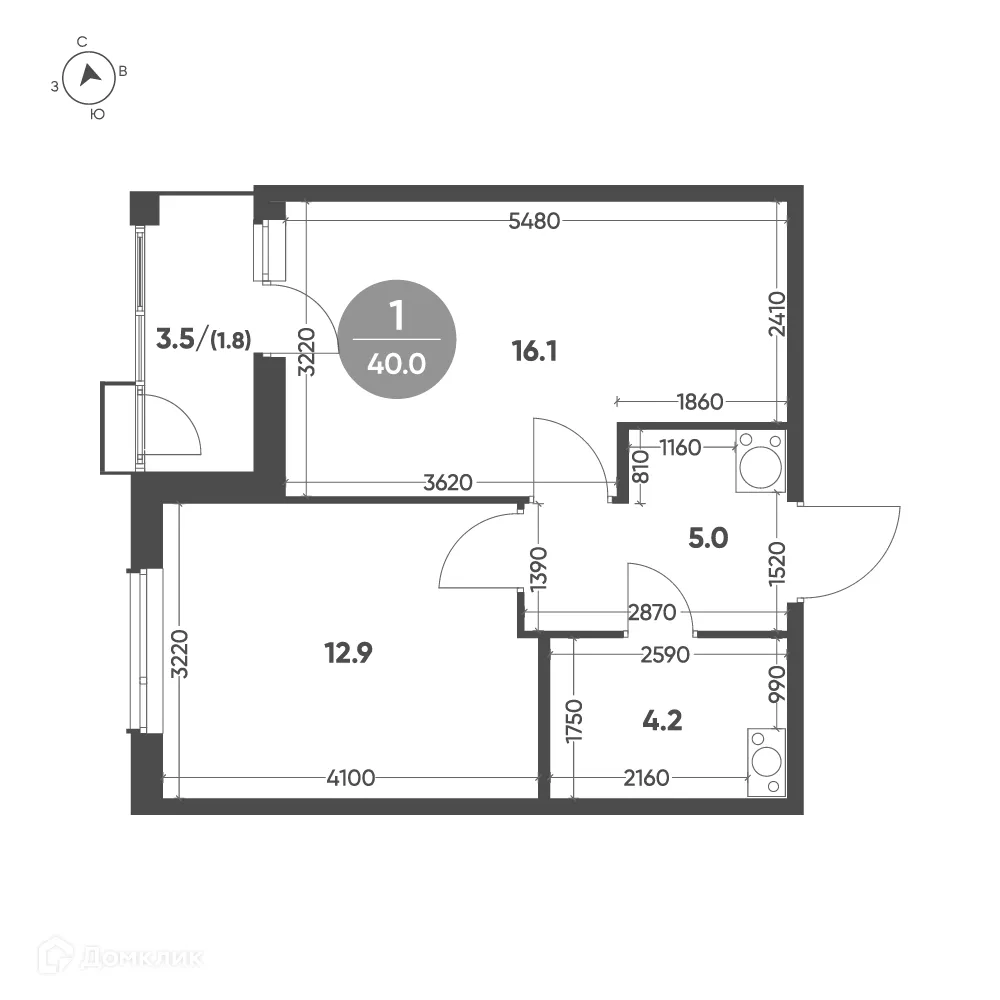 Фото квартиры в ЖК Зеленая река