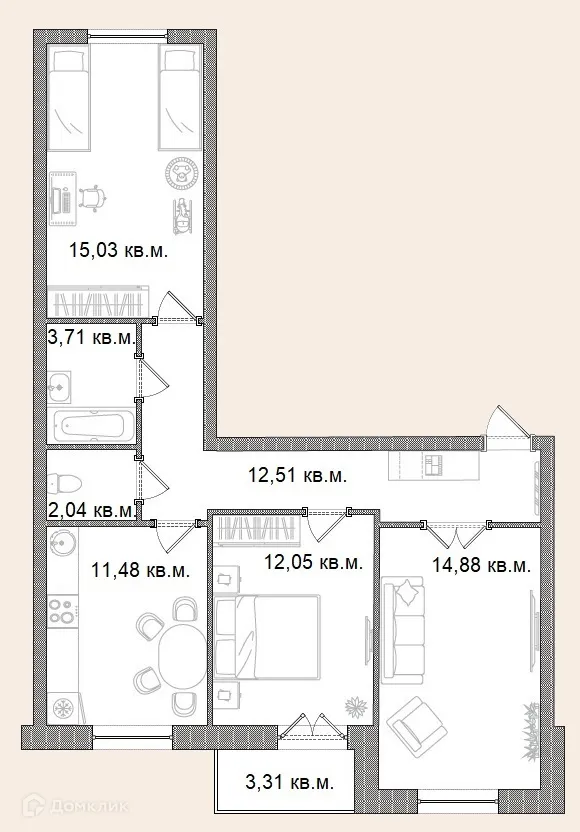 Фото квартиры в ЖК "Березка"