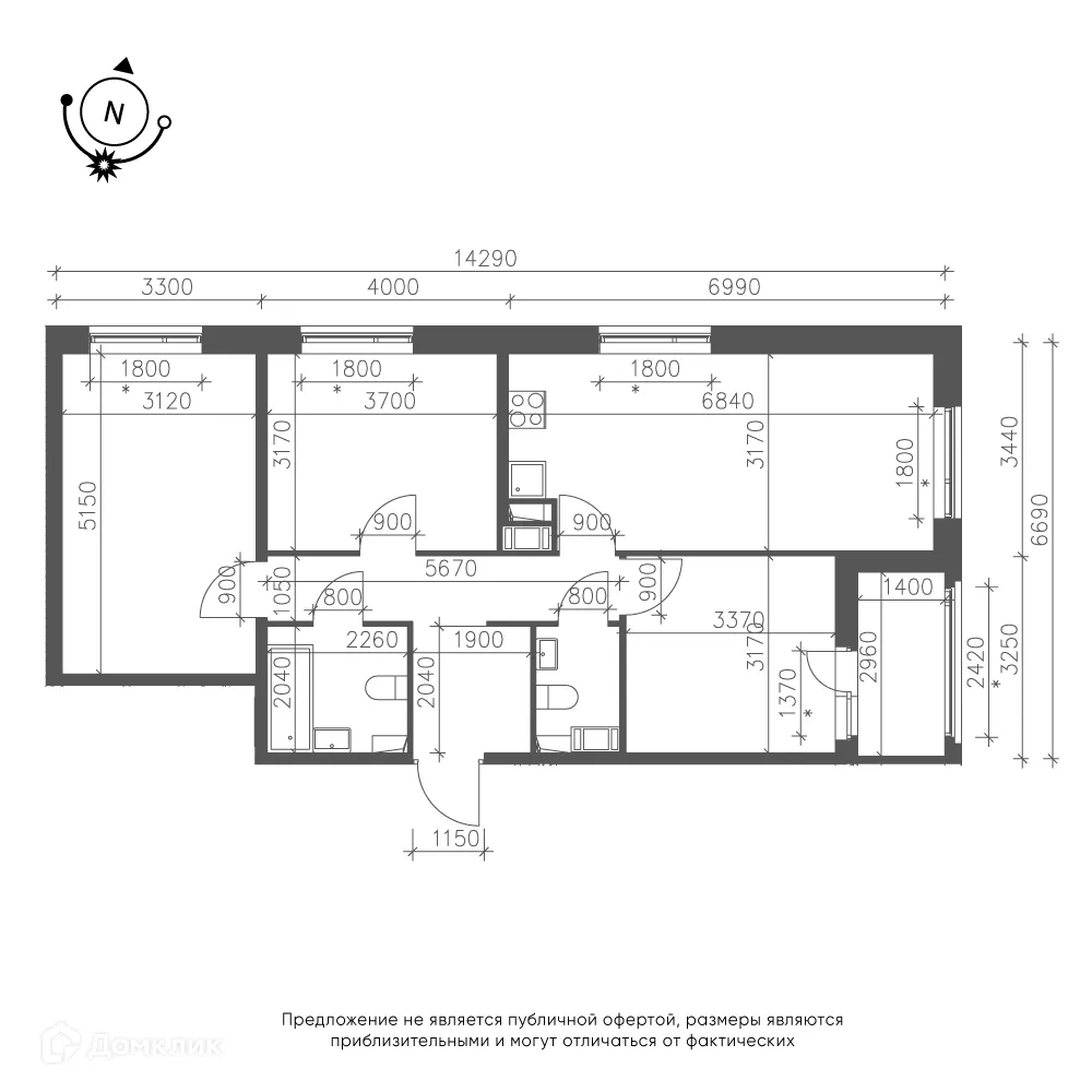 Фото квартиры в ЖК Зеленая река