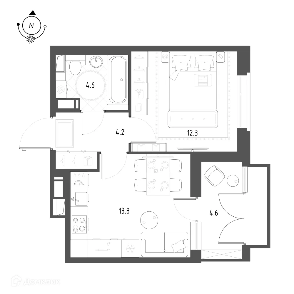 Фото квартиры в ЖК Зеленая река