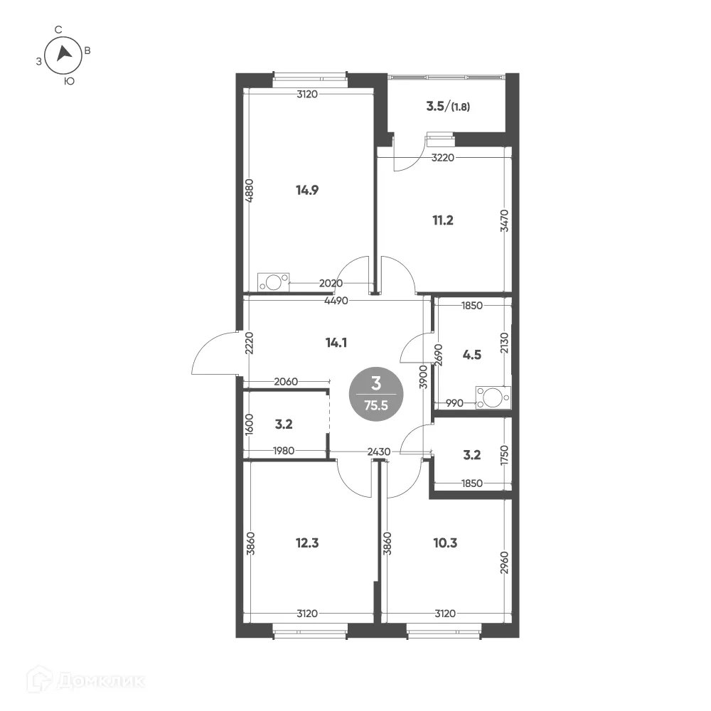 Фото квартиры в ЖК Зеленая река