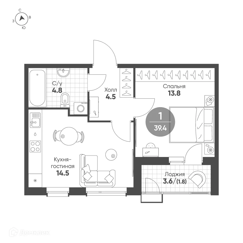 Фото квартиры в ЖК Зеленая река
