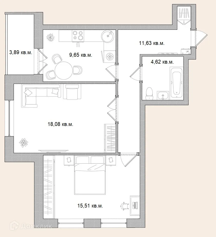 Фото квартиры в ЖК "Березка"