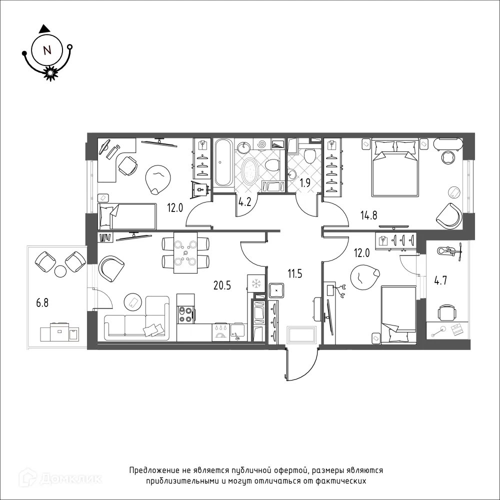 Фото квартиры в ЖК Зеленая река