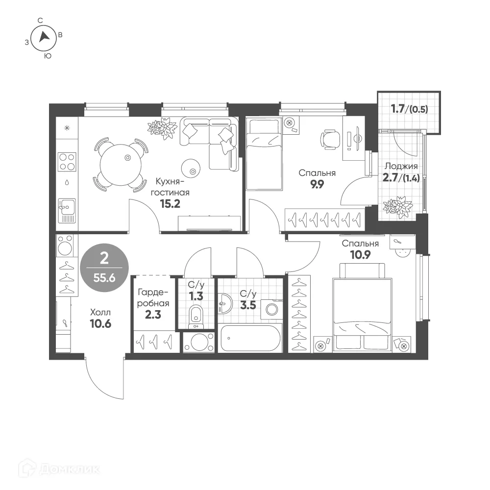 Фото квартиры в ЖК Зеленая река