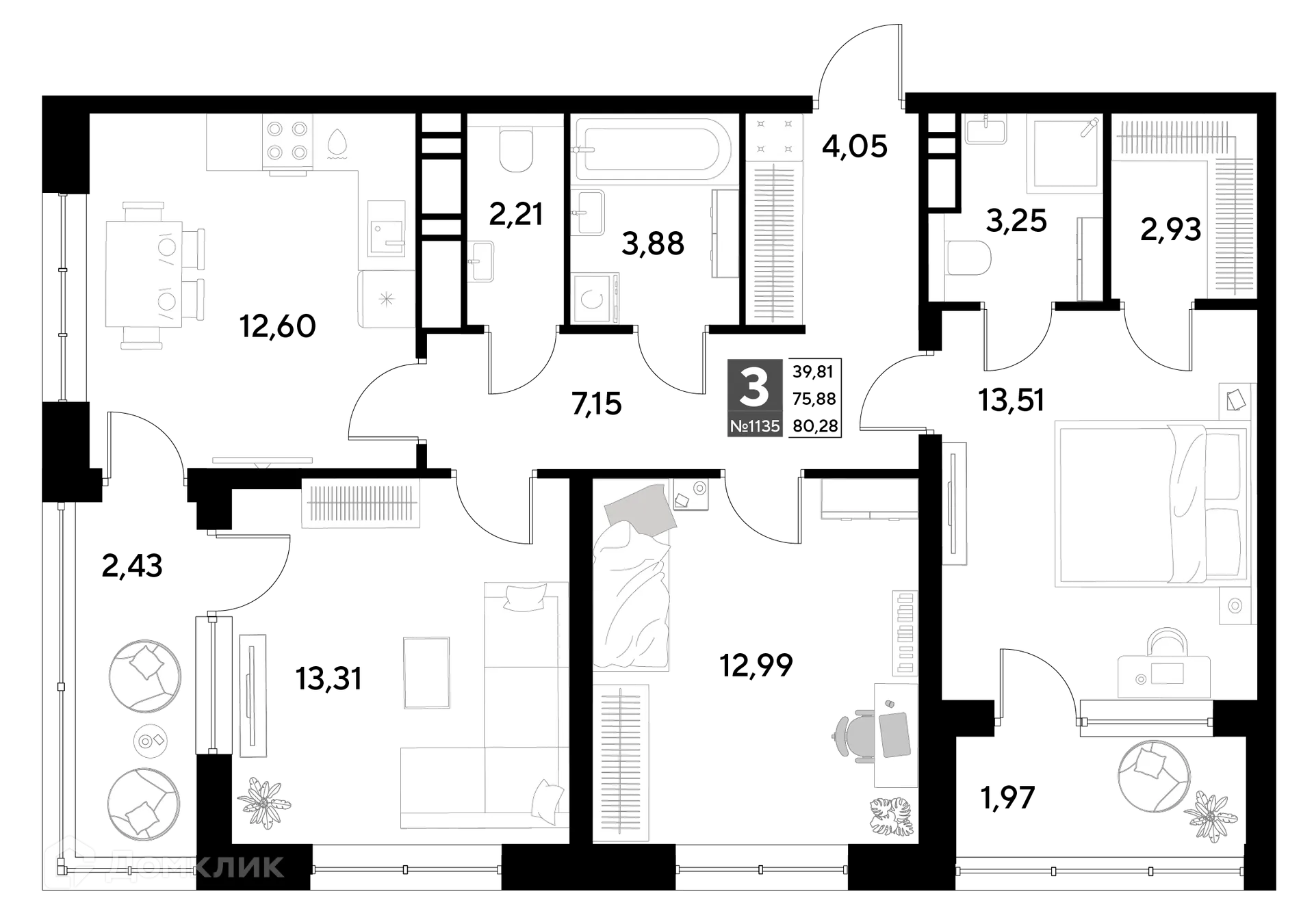 Фото квартиры в ЖК Снегири