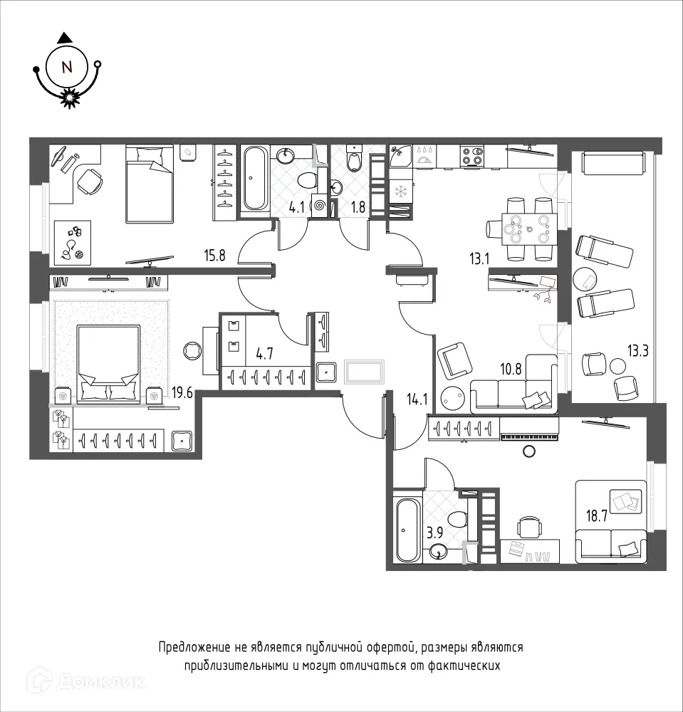 Фото квартиры в ЖК Зеленая река