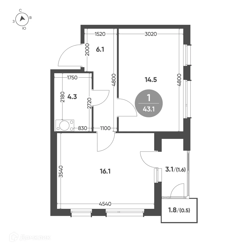 Фото квартиры в ЖК Зеленая река