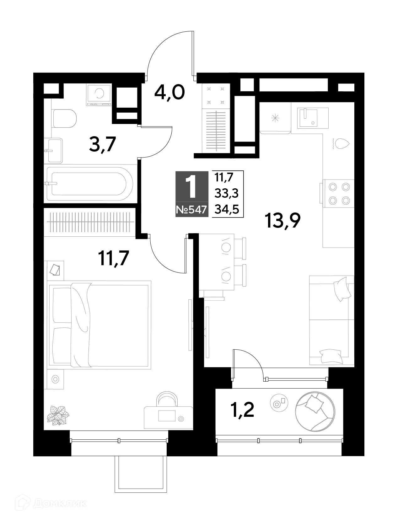 Фото квартиры в ЖК Снегири