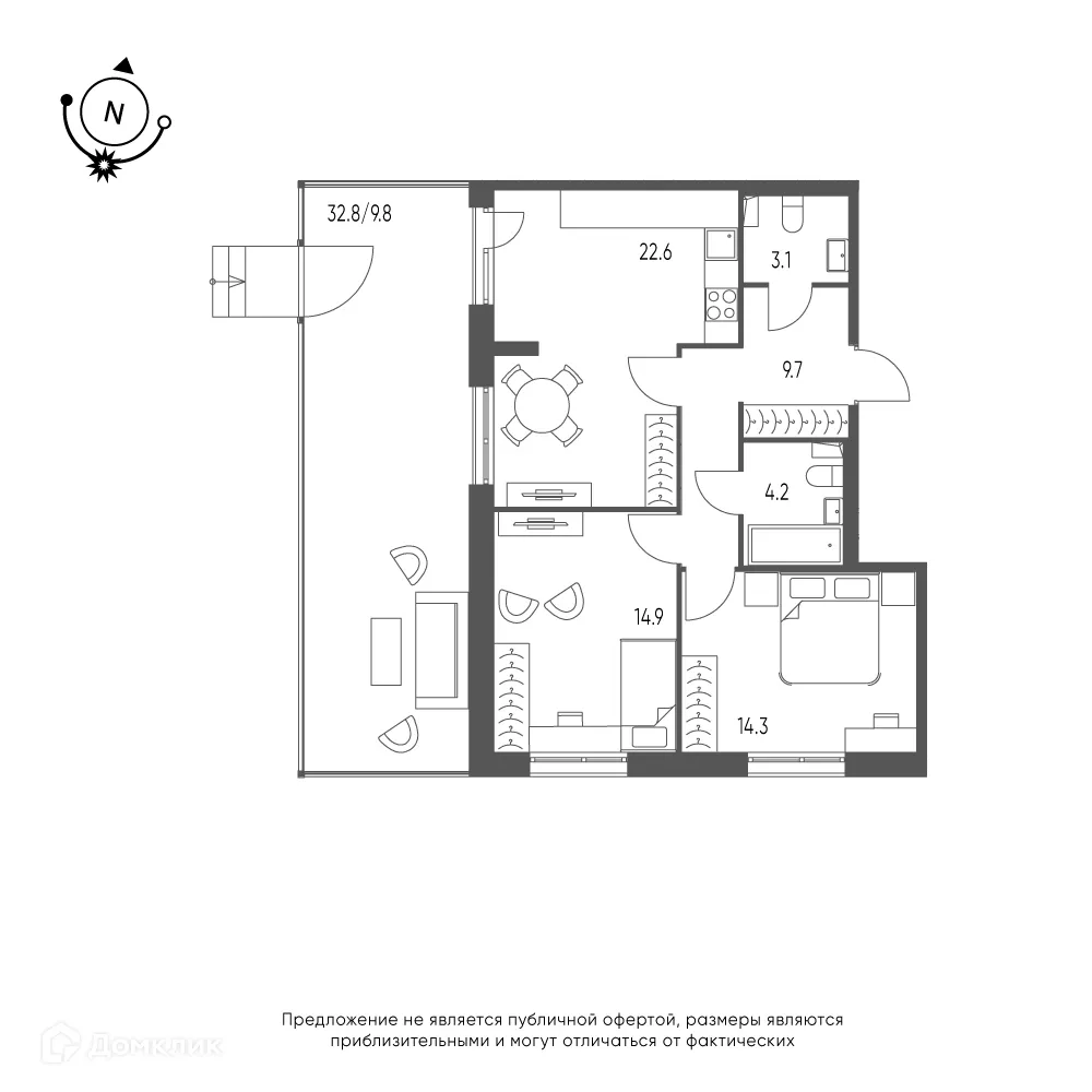 Фото квартиры в ЖК Зеленая река