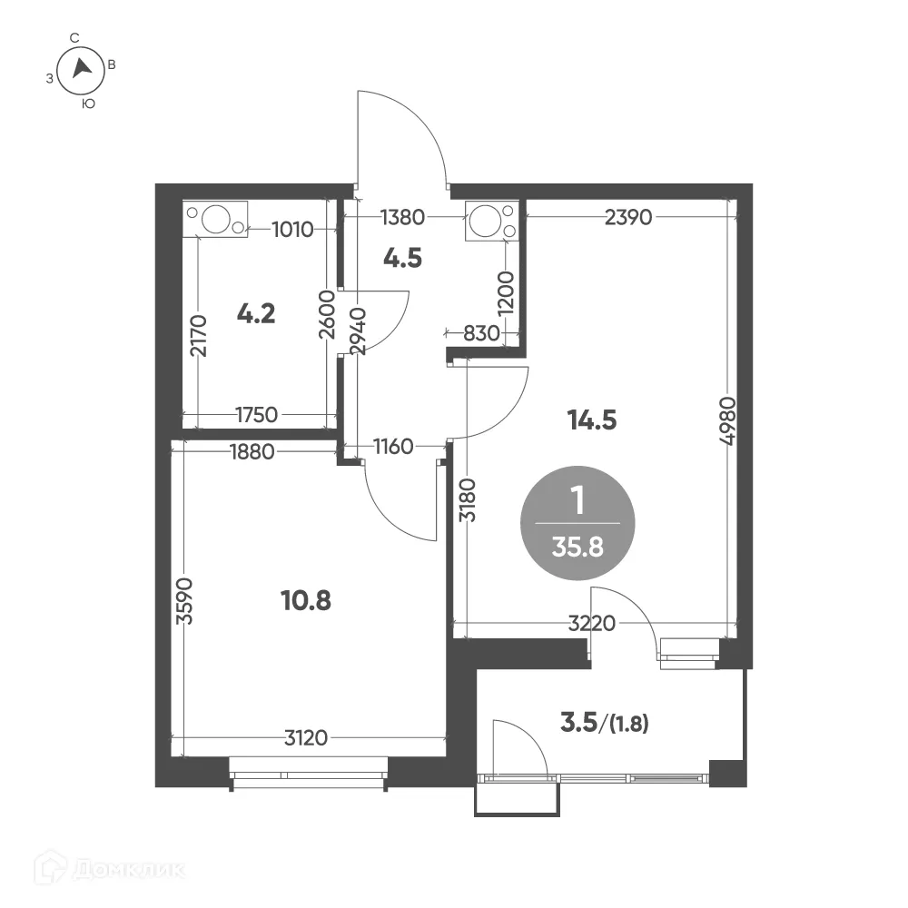 Фото квартиры в ЖК Зеленая река